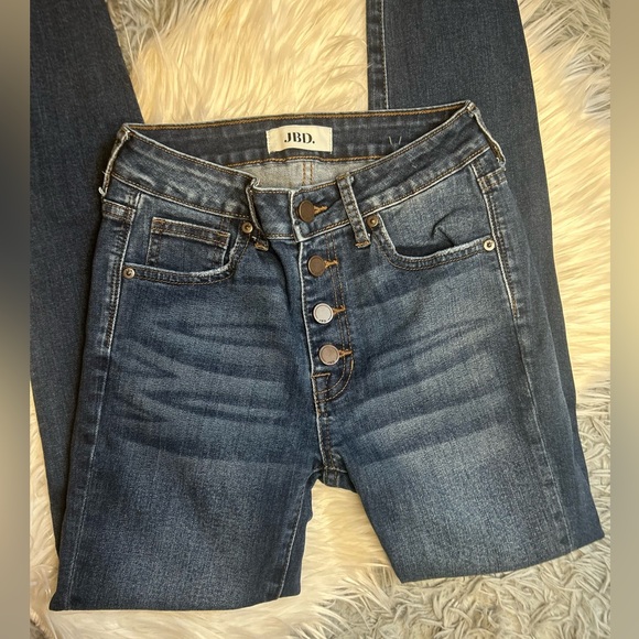JBD High Waisted Button Fly Skinny Jeans - Picture 2 of 6